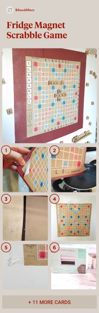 step by step instructions of scrabble game on fridge