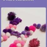 pink and purple Pom Pom Letter H