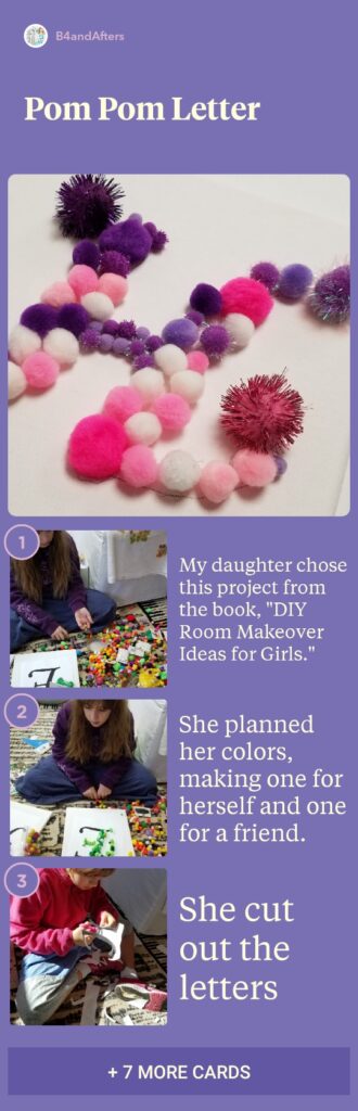 step by step directions to make a pom pom letter sign