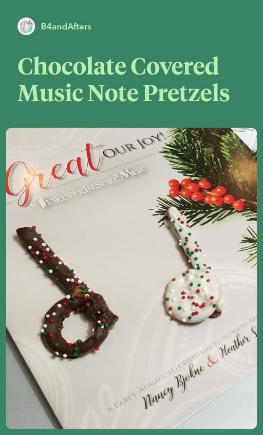 Chocolate Covered Music Note Pretzels