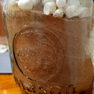closeup of hot cocoa mix