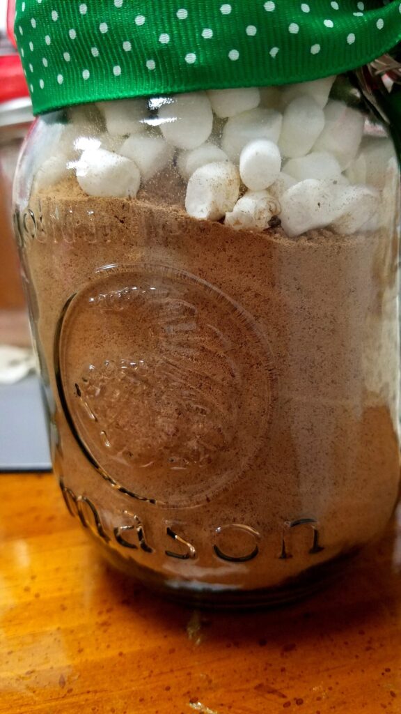 closeup of hot cocoa mix