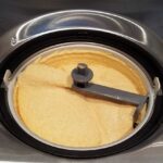 ice cream in ice cream maker
