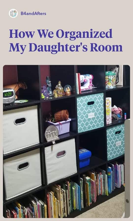 bedroom organization with cubbies