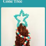Patriotic red blue and white Cereal Pine cone tree
