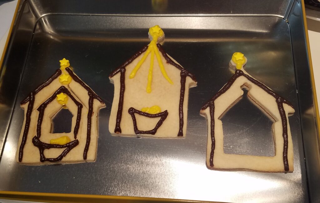 nativity stable cookie