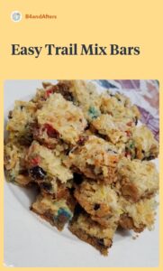 trail mix bars made with coconut and trail mix