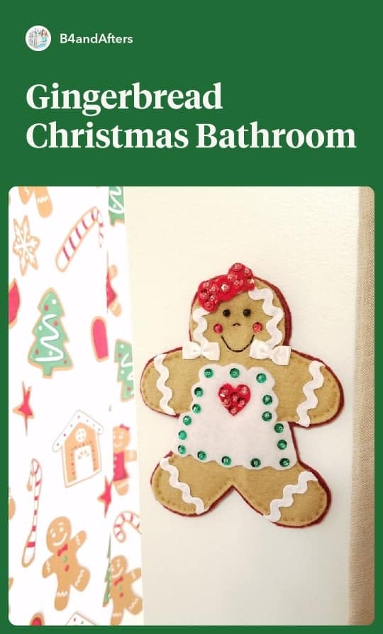 Gingerbread Decor in our Bathroom