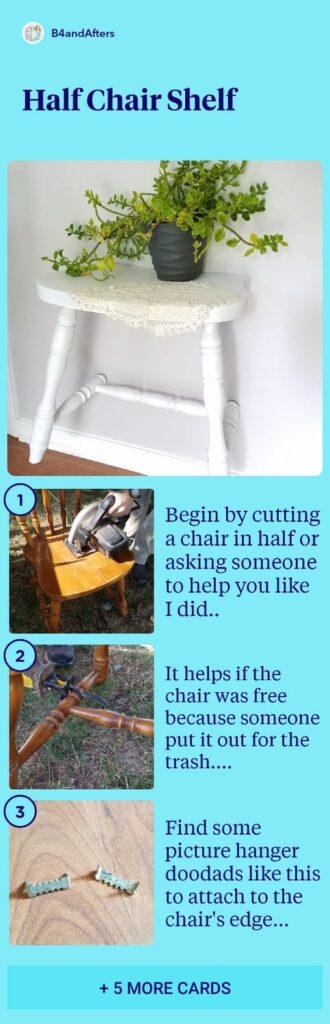 how to make a half chair shelf in pictures, step by step