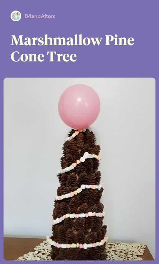 Marshmallow Pine Cone Tree