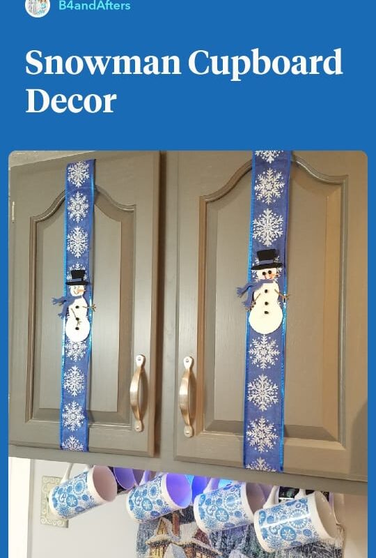 Snowman Cupboard Decor