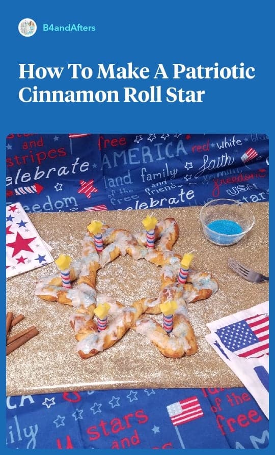 The Easiest Ever Patriotic Cinnamon Roll Star