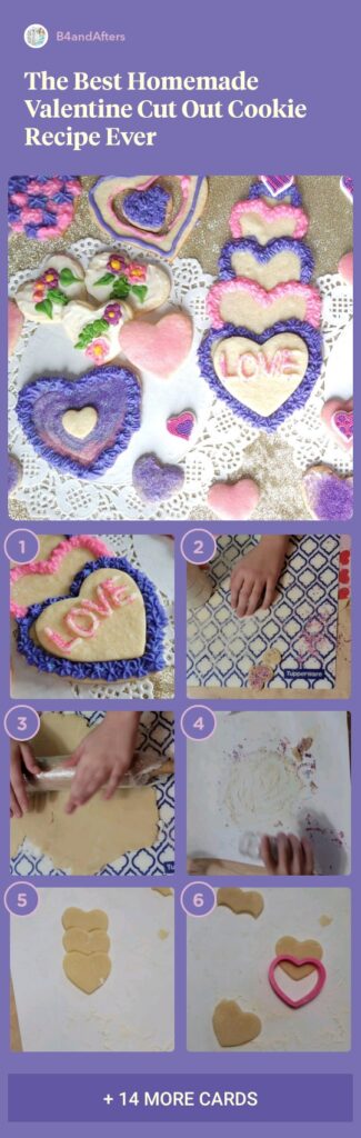 pink and purple valentine cookies step by step