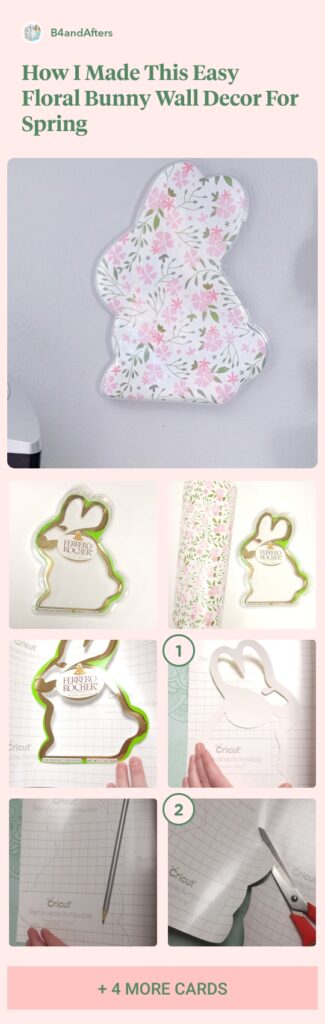 floral bunny wall decor step by step photos