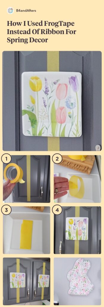 step by step decor with spring floral plate