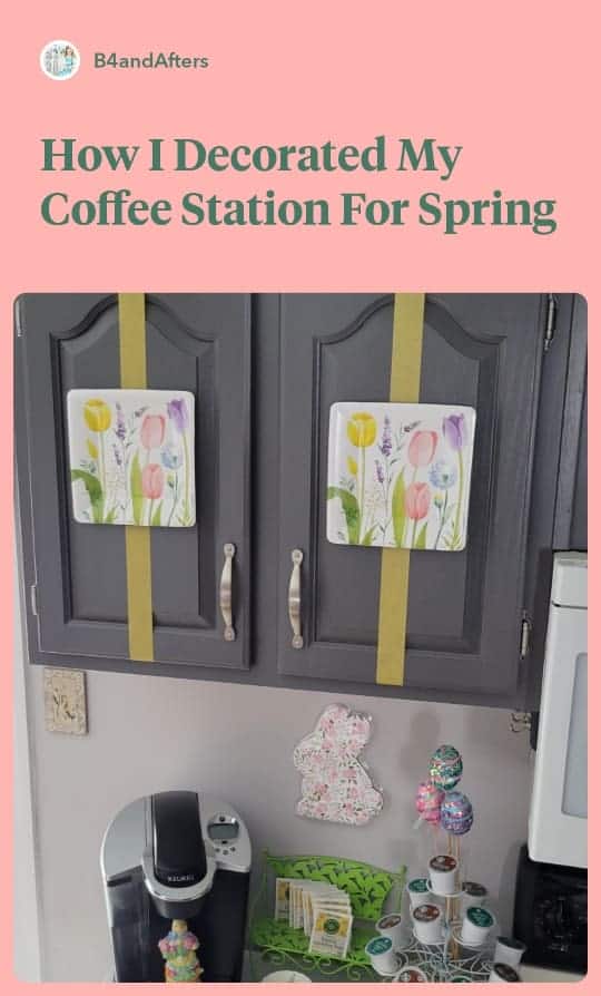 See this Cute Spring Coffee Station