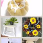 7 pictures of different craft projects