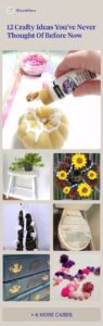 7 pictures of different craft projects