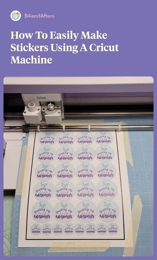 sheet of stickers in Cricut Maker