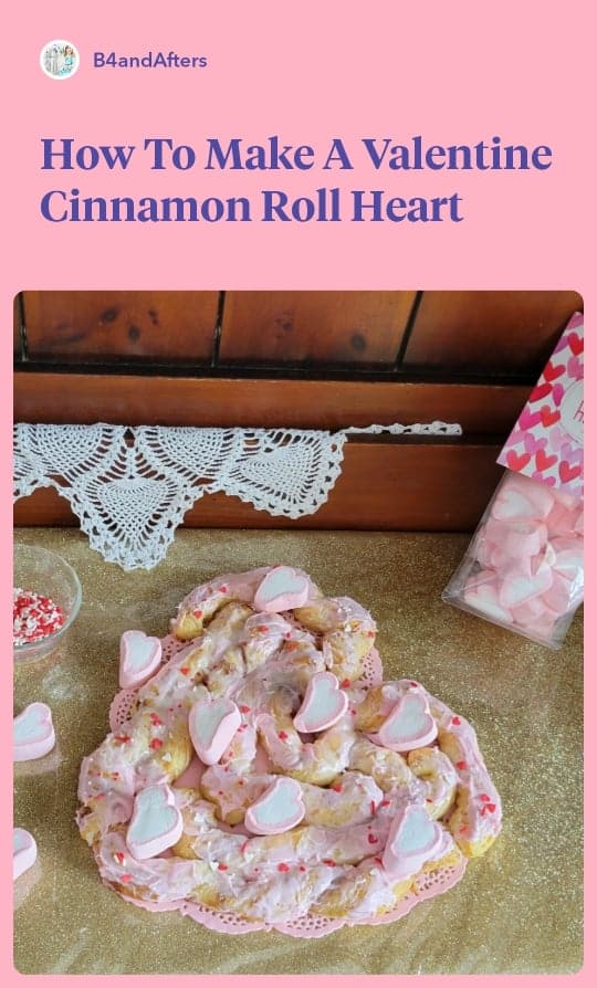 Heart Shaped Cinnamon Roll