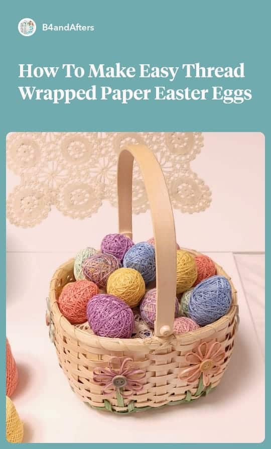 Thread Wrapped Easter Eggs