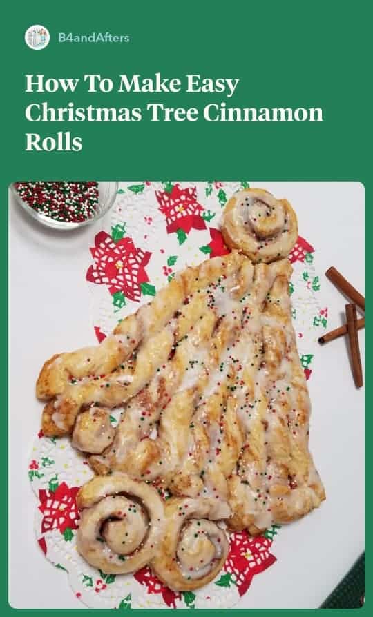 Christmas tree shaped cinnamon roll