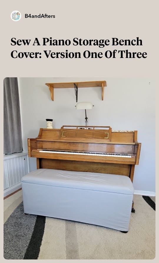 smooth piano bench cover