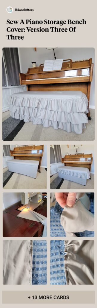 how to make a ruffled slipcover for a bench