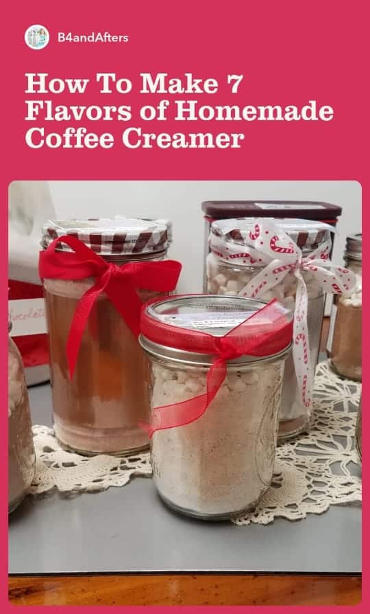homemade coffee creamer in glass jars for gift giving