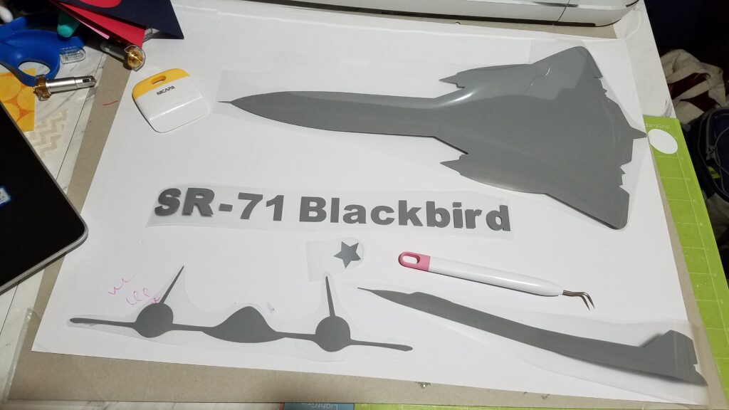 SR-71 Blackbird shapes for t shirt