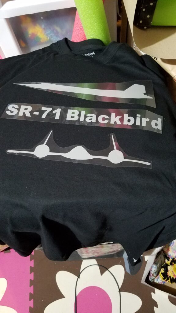 Stealth airplane cricut for tshirt