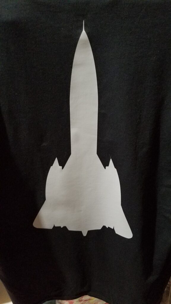 SR 71 Blackbird on tshirt