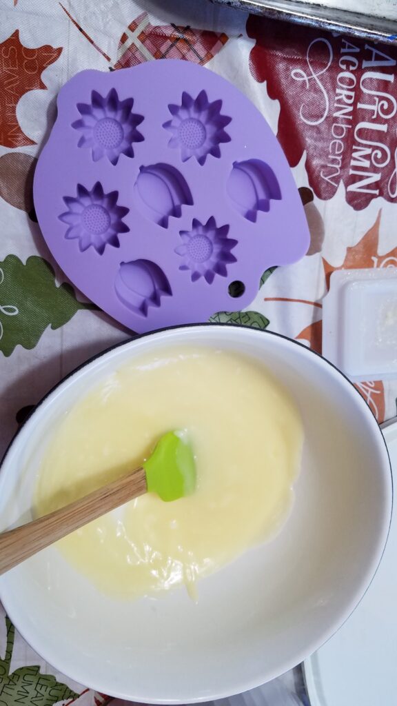 melted butter for flower molds