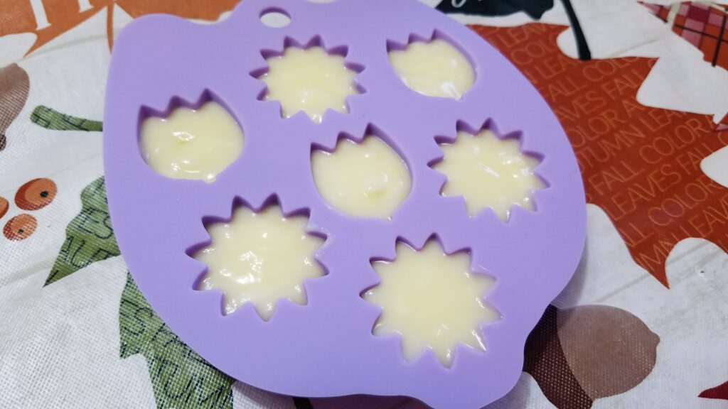 flower mold with butter