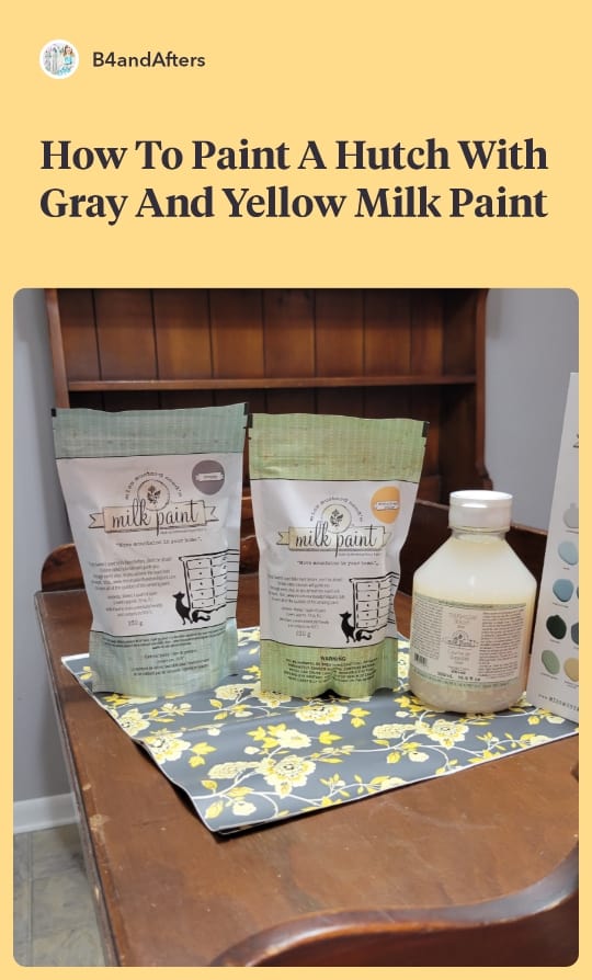 gray and yellow milk paint powder bags from Miss Mustard Seed Milk Paint