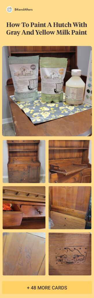 Painting a Hutch in Milk Paint by Miss Mustard Seed picture collage