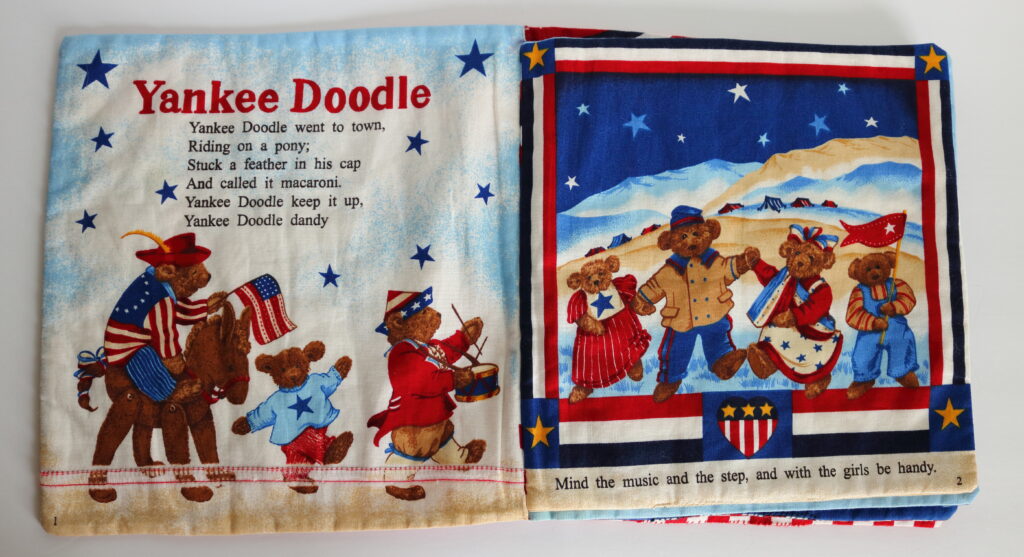 Yankee Doodle cloth child's patriotic book