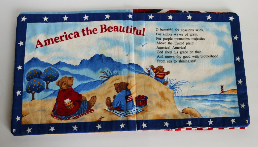 America the Beautiful in cloth children's book