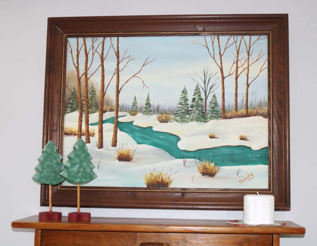 Winter painted scene
