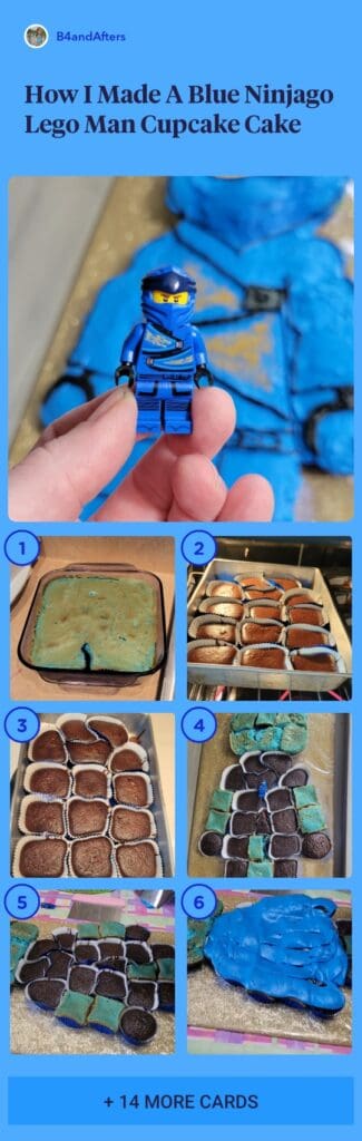 How to make a blue ninjago lego cake step by step