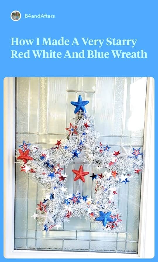 starry red white and blue wreath