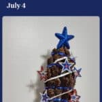 pine cone tree decorate with stars