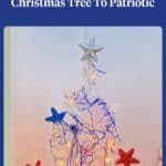 white tree with red white and blue glitter stars