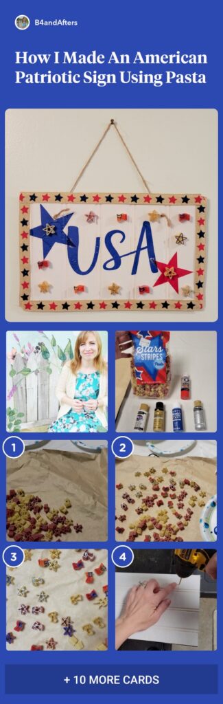 Easy DIY Patriotic Sign with beadboard