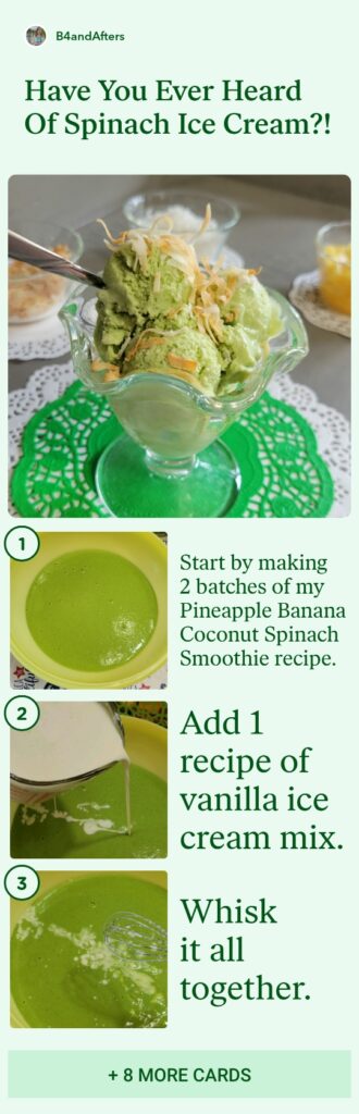 how to make healthy spinach ice cream step by step