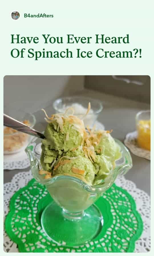 Have you Ever Tried Healthy Spinach Ice Cream?