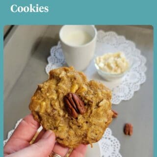 Peppermint Coconut Pecan Oatmeal cookie