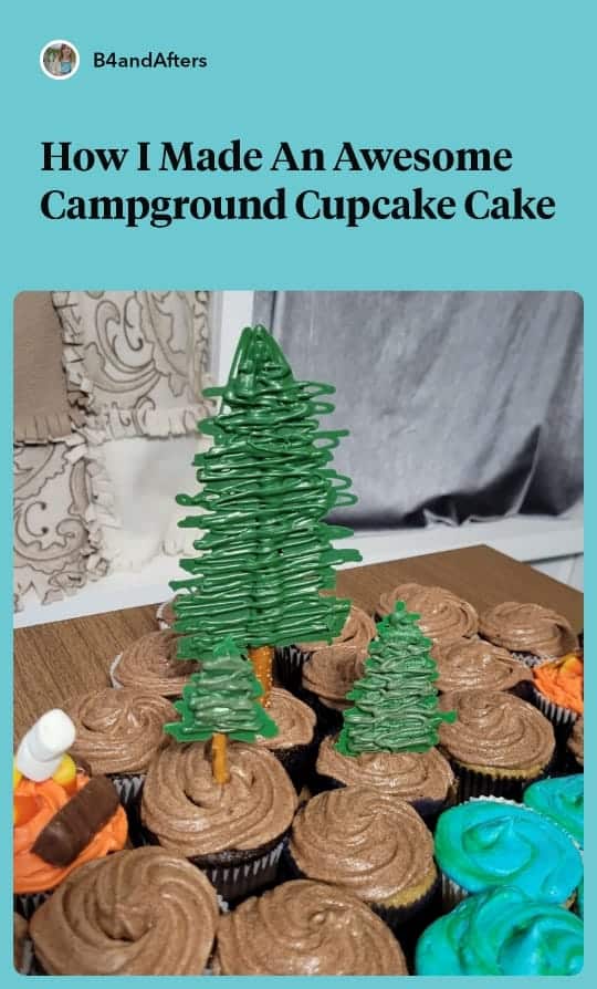 Captivating Campground Cupcake Cake – B4 and Afters