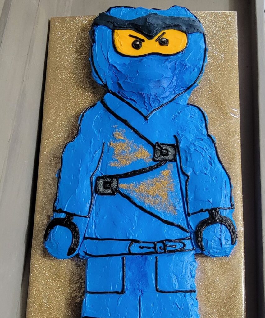 Lego minifigure cake