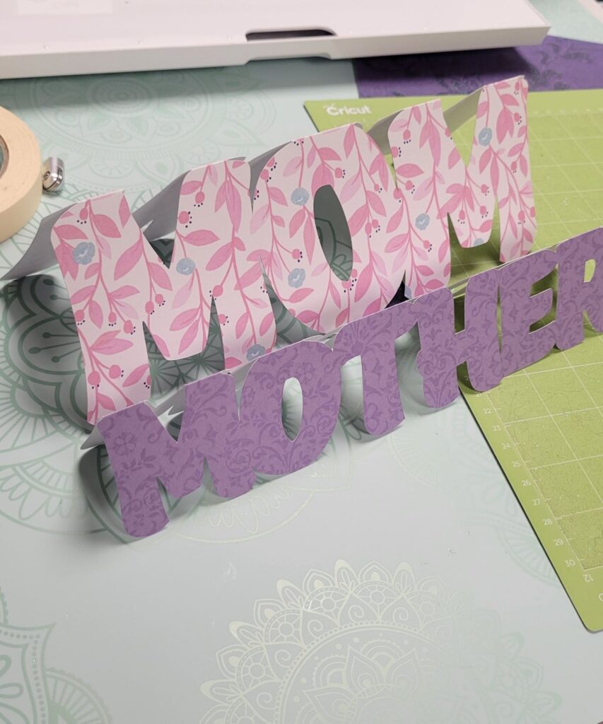 Mom and Mother name cards